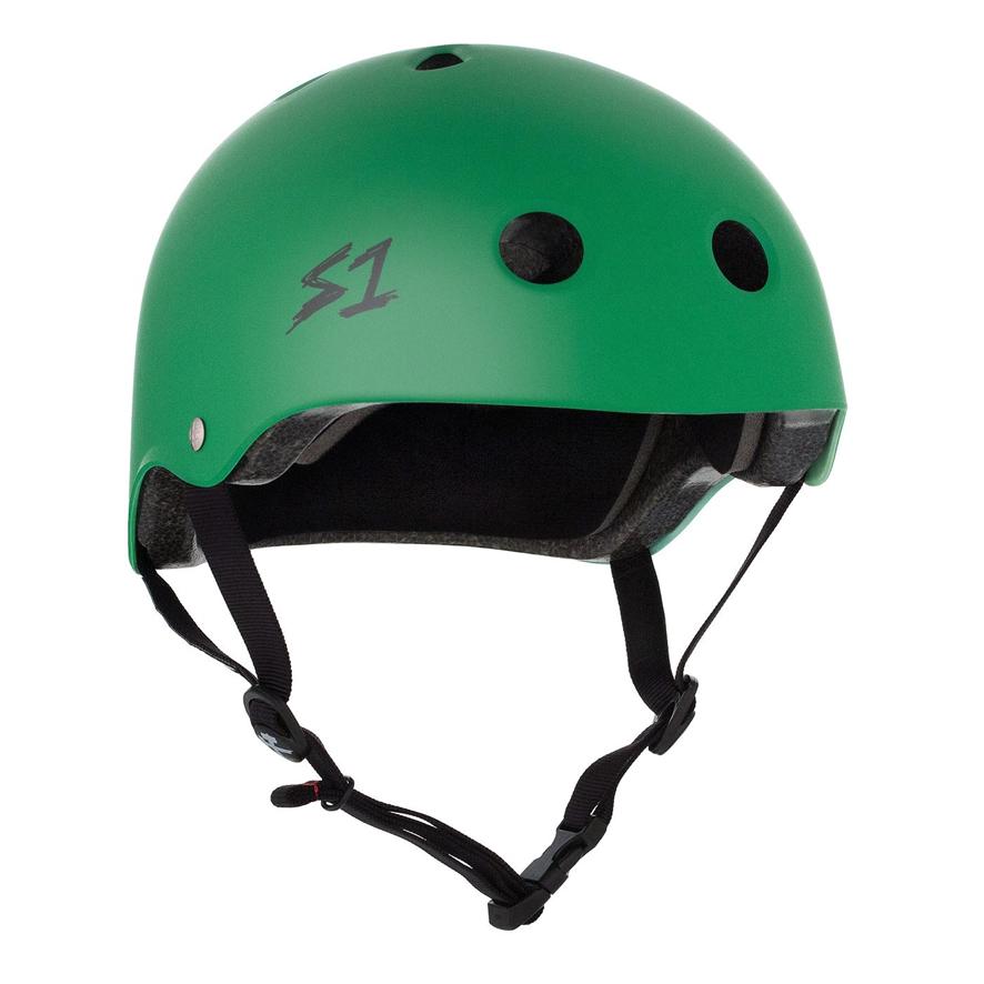 S1 Lifer Skate Helmet Kelly Green Matte - Certified - Lucky Skates