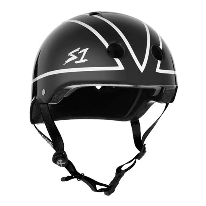 S-One Lifer Skate Helmet Lonny Hiramoto Black Gloss - Certified - Lucky Skates