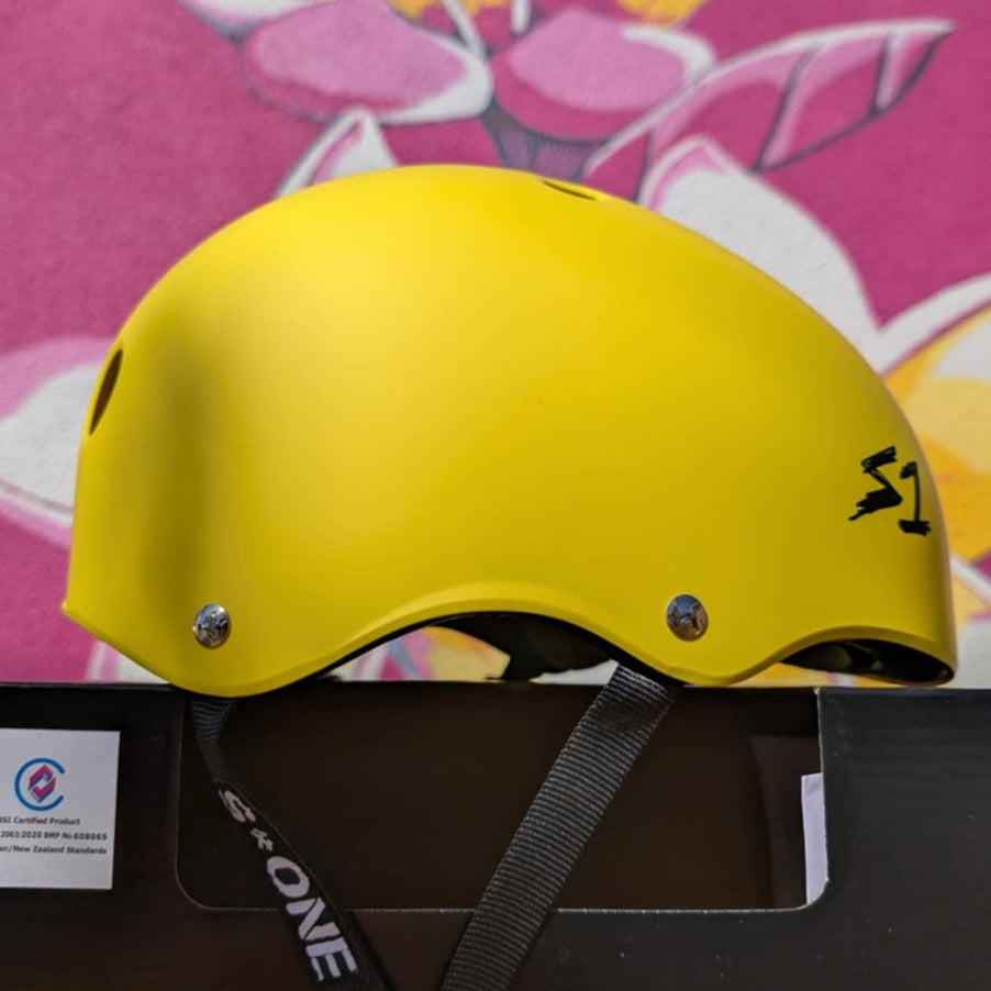 S-One Lifer Skate Helmet Matte Yellow - Certified - Lucky Skates