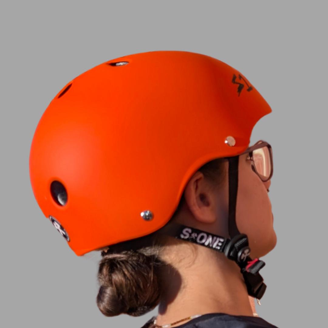 S-One Lifer Skate Helmet Matte Orange - Certified - Lucky Skates
