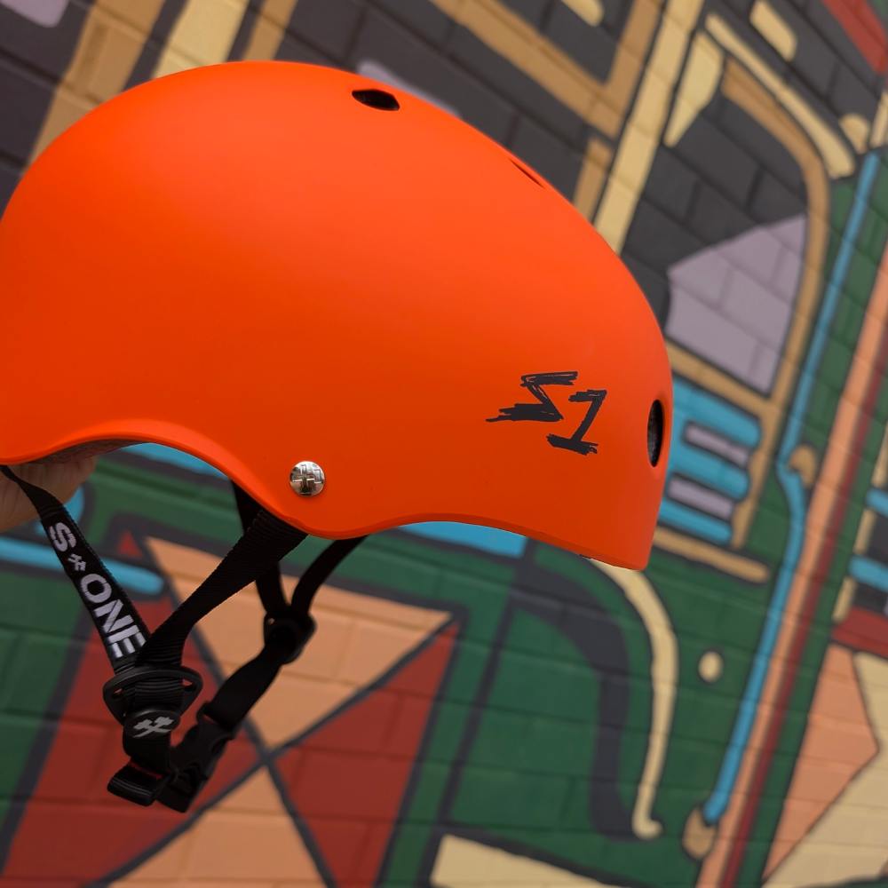 S-One Lifer Skate Helmet Matte Orange - Certified - Lucky Skates