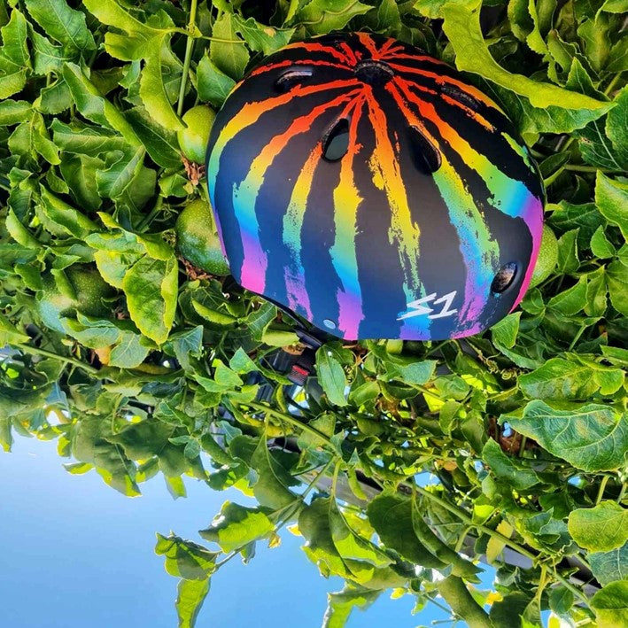 S-One Lifer Skate Helmet Rainbow Swirl - Certified - Lucky Skates