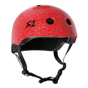 S1 One Lifer Skate Helmet Red Glitter - Certified - Lucky Skates