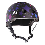S1 Lifer Skate Helmet Black Matte Stars Purple - Certified - Lucky Skates