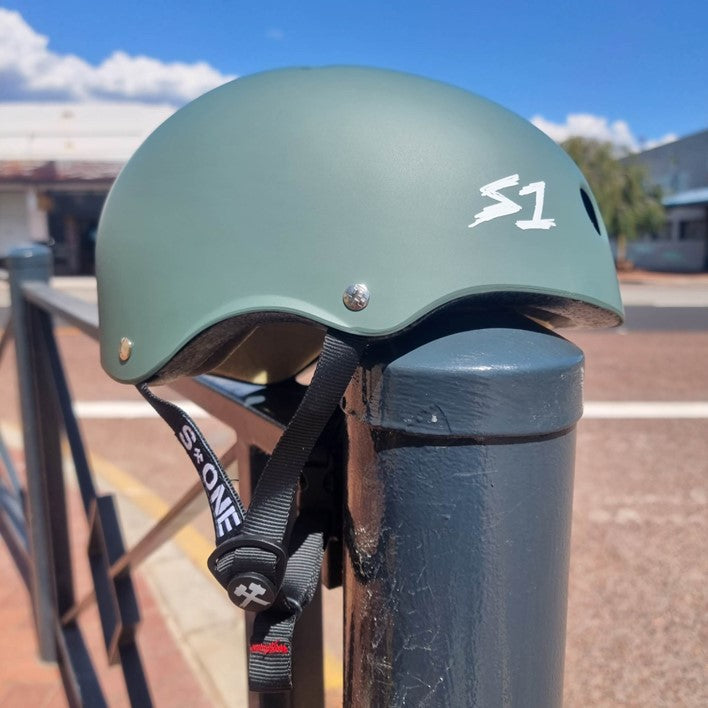 S-One Lifer Skate Helmet Tree Green Matte - Certified - Lucky Skates