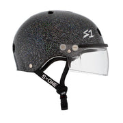 S-One Lifer Visor Skate Helmet Gen 2 Black Glitter - Lucky Skates