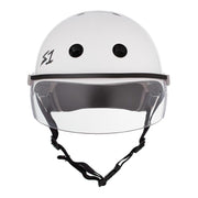 S-One Lifer Visor Skate Helmet Gen 2 White Gloss - Lucky Skates