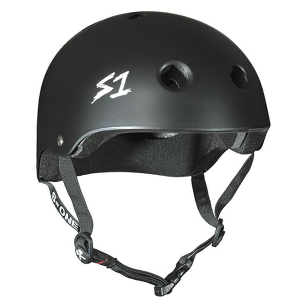 S1 Mega Lifer Skate Helmet Black Matte Certified - Lucky Skates