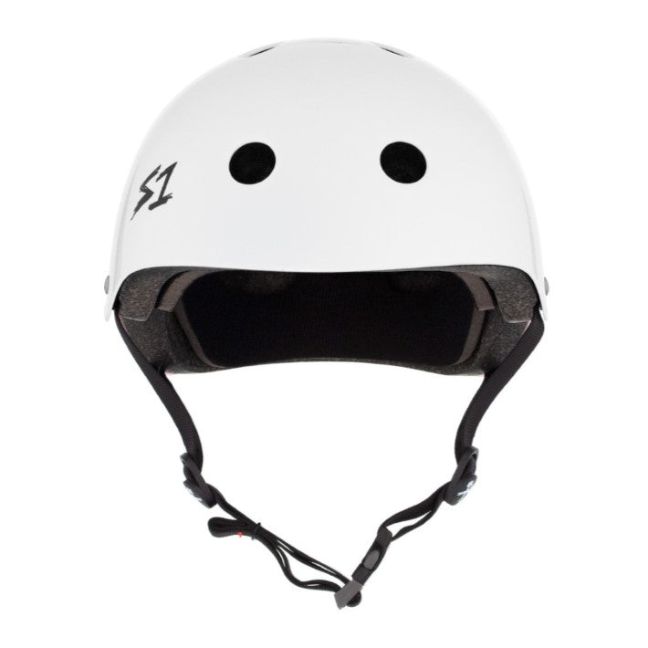 S-One Mega Lifer Skate Helmet White Gloss - Certified - Lucky Skates