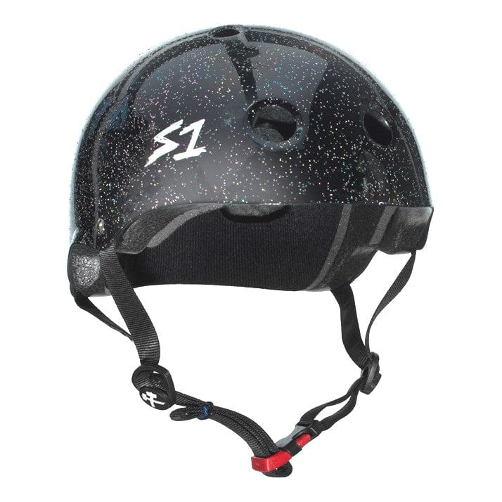S1 Kids Mini Lifer Skate Helmet Black Glitter - Certified - Lucky Skates