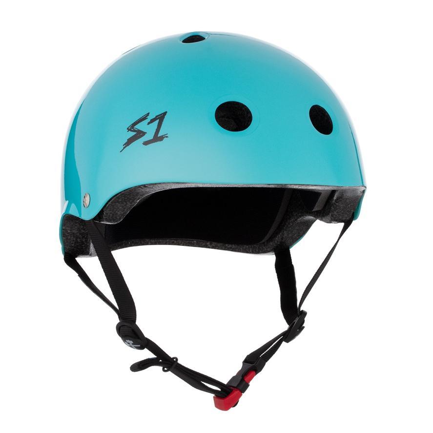 S1 Kids Junior Mini Lifer Skate Helmet Lagoon Aqua Gloss Certified - Lucky Skates