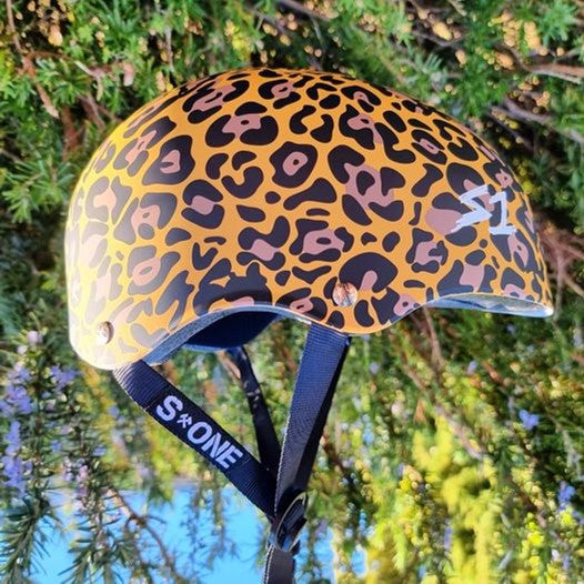 S-One Mini Lifer Skate Helmet Matte Leopard - Certified - Lucky Skates