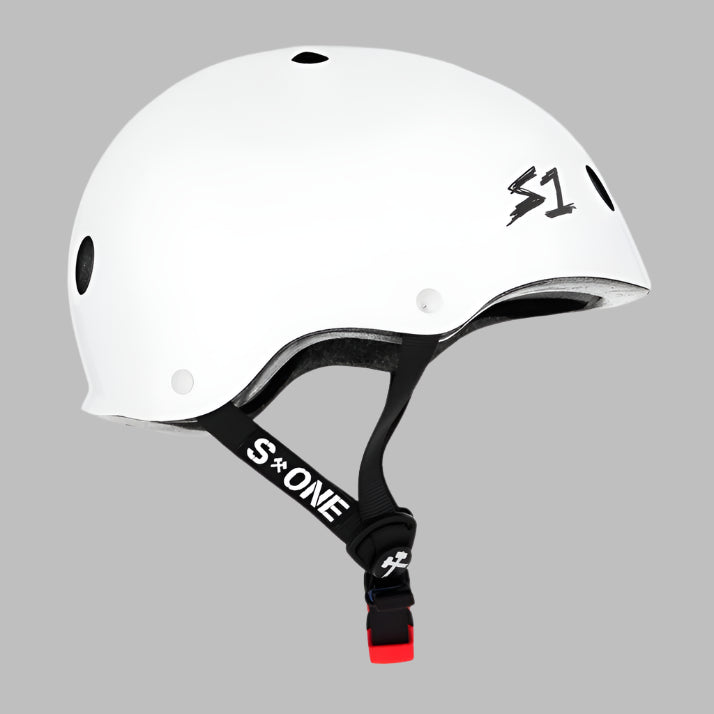 S-One Mini Lifer Skate Helmet White Gloss - Certified - Lucky Skates
