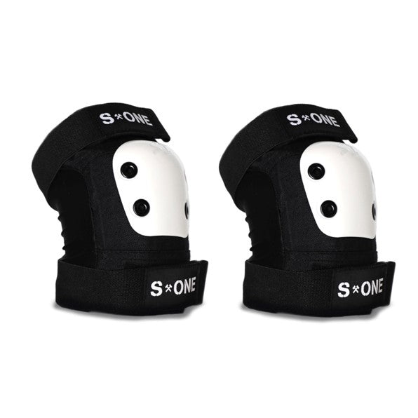 S1 Pro Skate Elbow Pads Black White - Lucky Skates