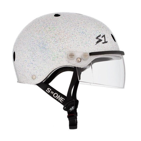 S-One Lifer Visor Helmet White Glitter