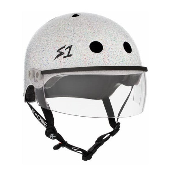 S-One Lifer Visor Helmet White Glitter