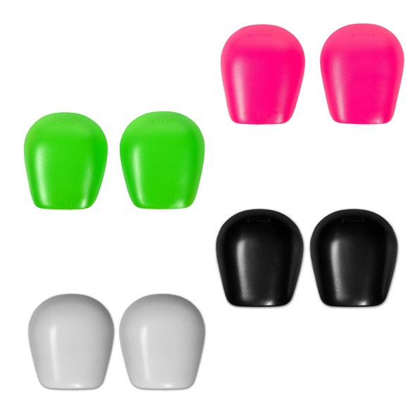 REPLACEMENT S1 ROLLERSKATE KNEE CAPS IN PINK GREEN WHITE AND BLACK