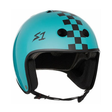 S1 Retro Lifer Helmet Lagoon Gloss/Black Checkers