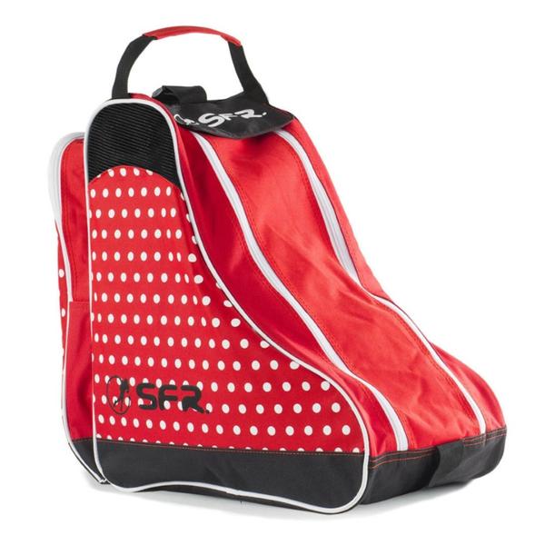 SFR Red White Dotty Polka Roller Skate Bag, Ice Skate Bag, Inline Skate Bag - Lucky Skates