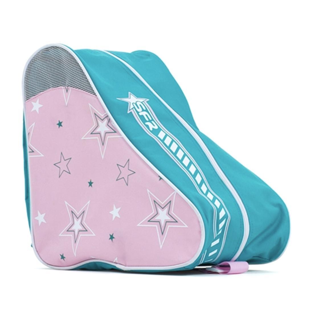 SFR Pink Teal Star Shoulder Roller Skate Skate Bag/Inline Skate Bag/Ice Skate Bag Stars - Lucky Skates