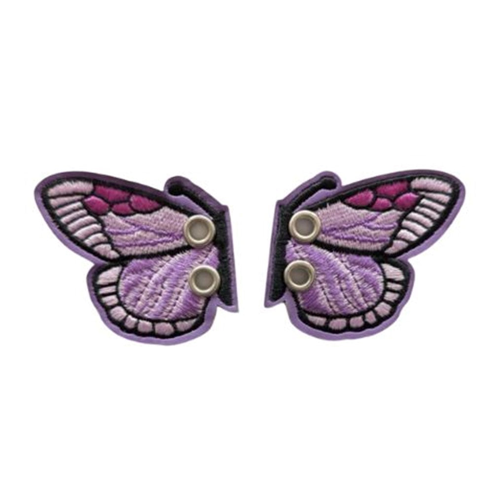 purple pink buterfly wings that attach to skates or shoes 