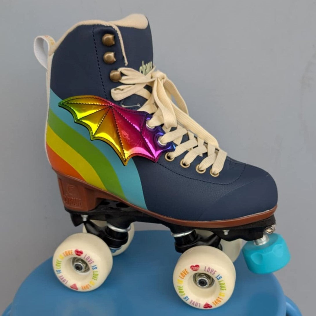 Roller Skate Rainbow Bat Wings - Lucky Skates