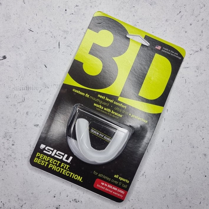 SISU Sports Kids Junior Mouth Guard 3D Gum Shield White - Lucky Skates