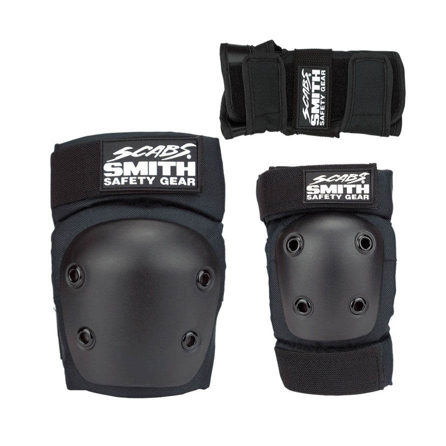 Smith Junior Tripack Protective Padding Set Black - Lucky Skates