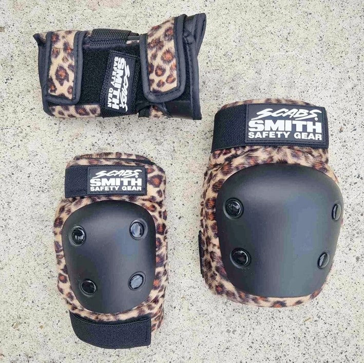 Smith Junior Tripack Leopard Print Padding Set - Lucky Skates