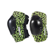 Smith Scabs Elbow Pads Lime Green Leopard Print - Lucky Skates