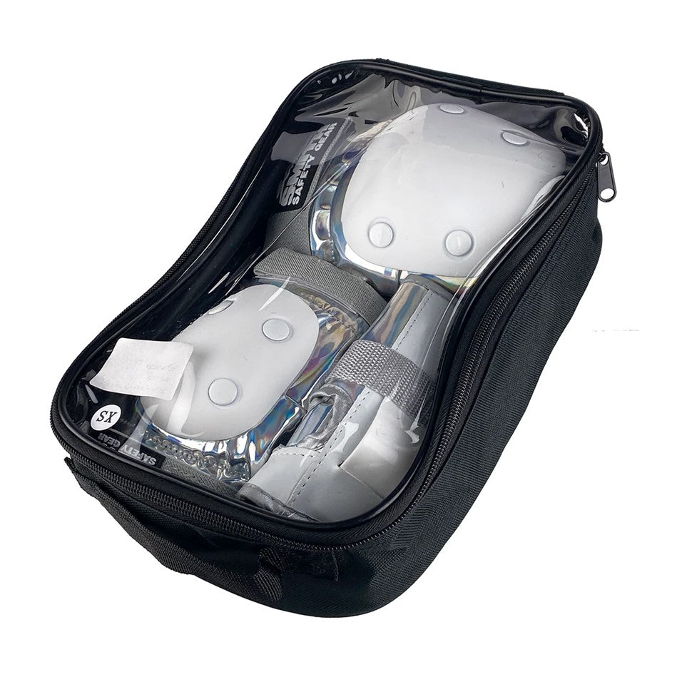 Smith Scabs Junior Unicorn Pad Set Silver Holographic Knee Pads, Elbow Pads, Wrist Guards - Lucky Skates
