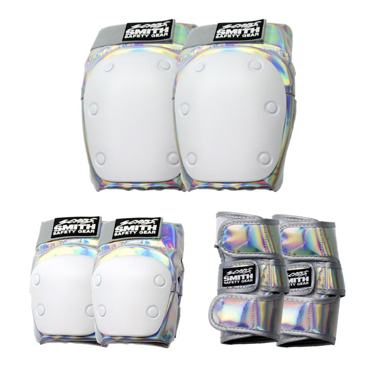 Smith Scabs Tripack Adult Unicorn Knee Pads, Elbow Pads, Wrist Guards - Lucky Skates