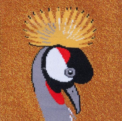Sock It To Me Crowned Crane Knee High Socks