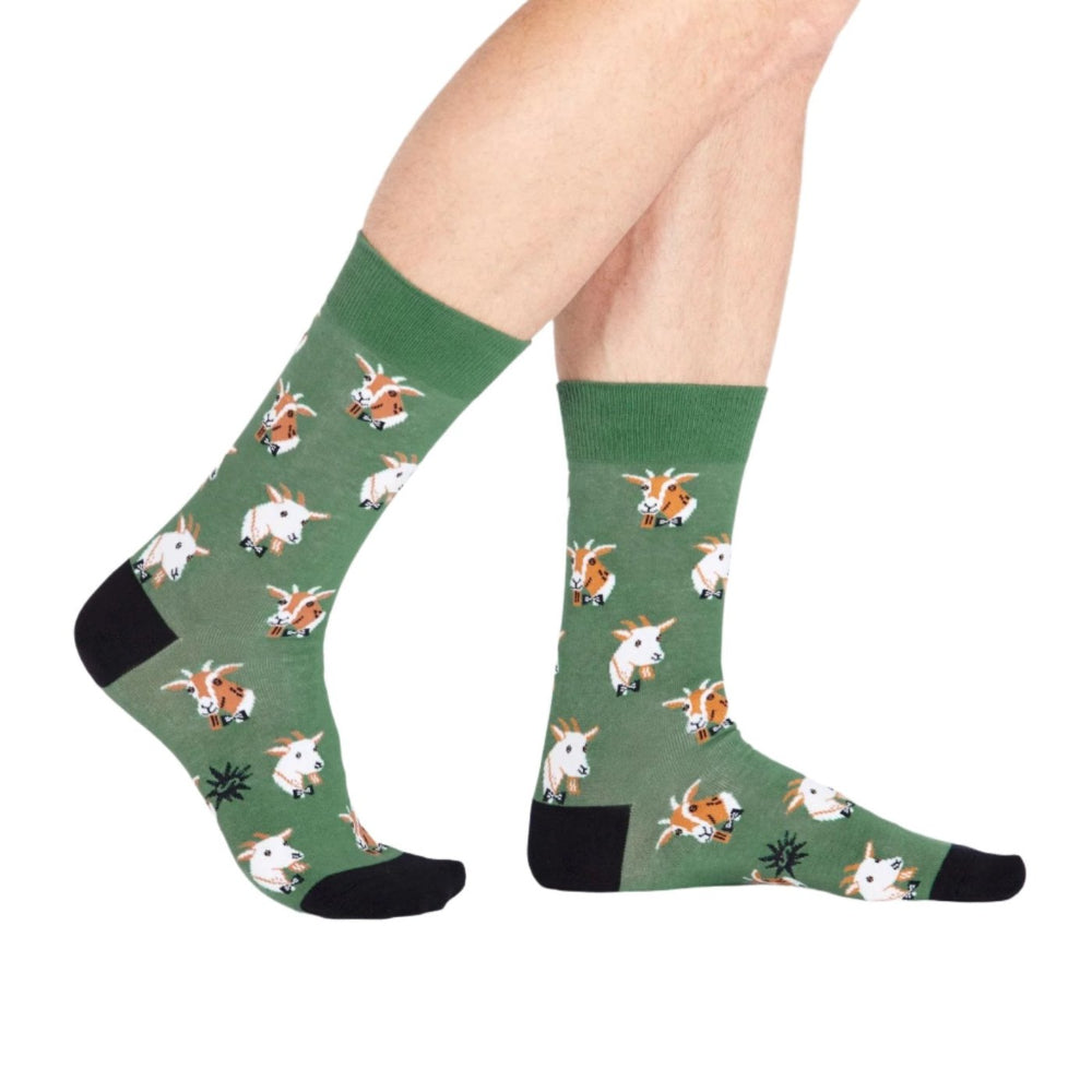Sock It To Me Dapper Goats Mens Crew Socks - Lucky Skates