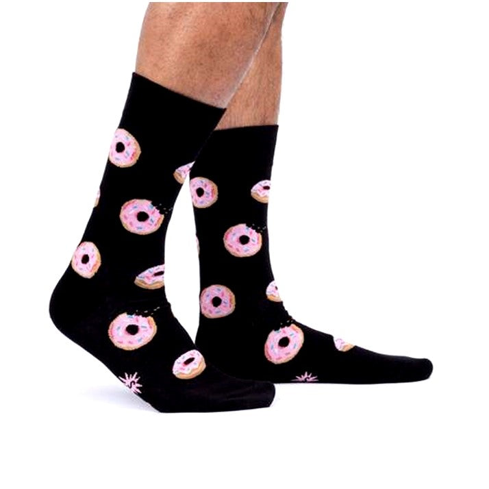 Sock It To Me Donut Stop Believing Mens Crew Socks - Lucky Skates