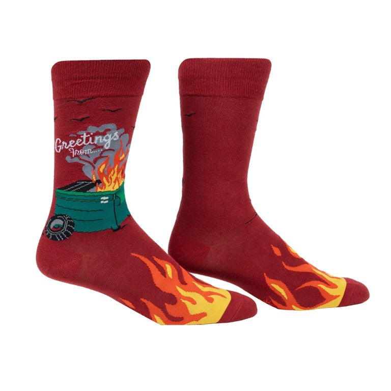 Sock It To Me  Dumpster Fire Mens Crew Socks - Lucky Skates