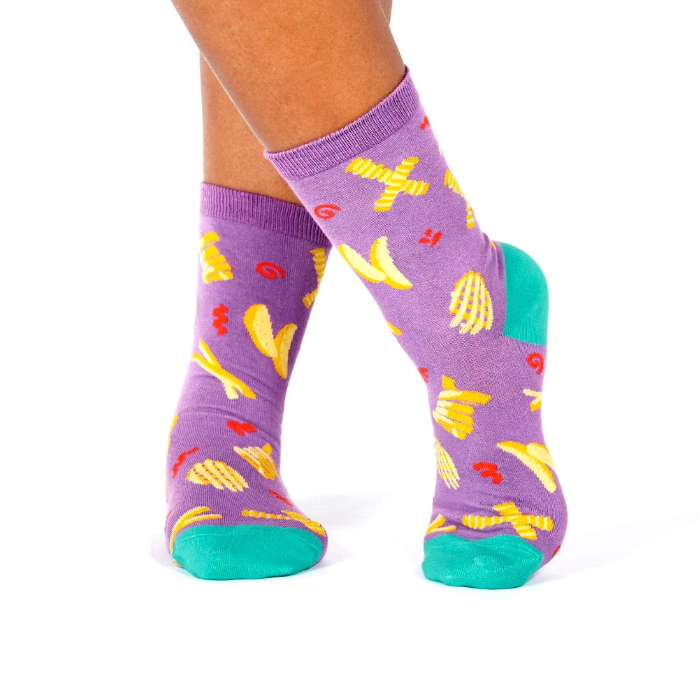 Sock It To Me Everyday Is Fry-Day Women's Crew Socks - Lucky Skates