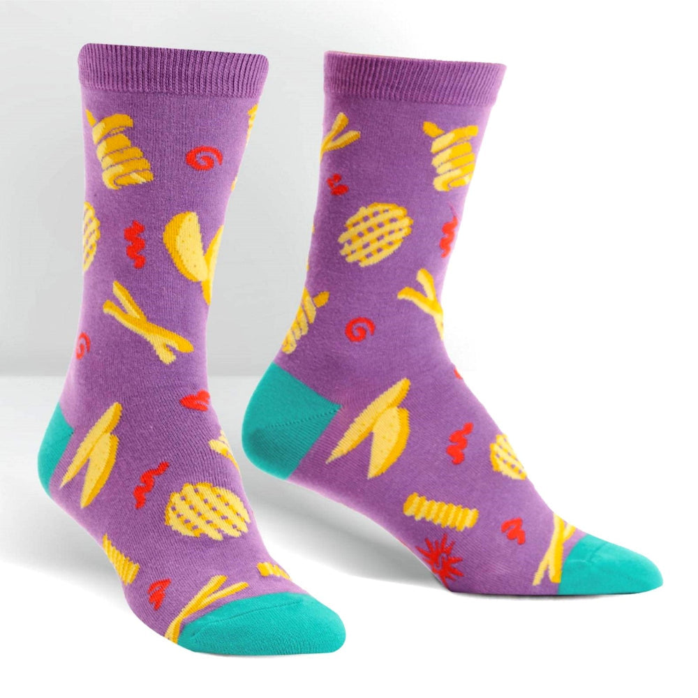 Sock It To Me Everyday Is Fry-Day Women's Crew Socks - Lucky Skates