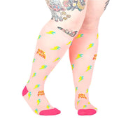 Sock It To Me Girl Power Stretch-It Knee High Socks - Lucky Skates