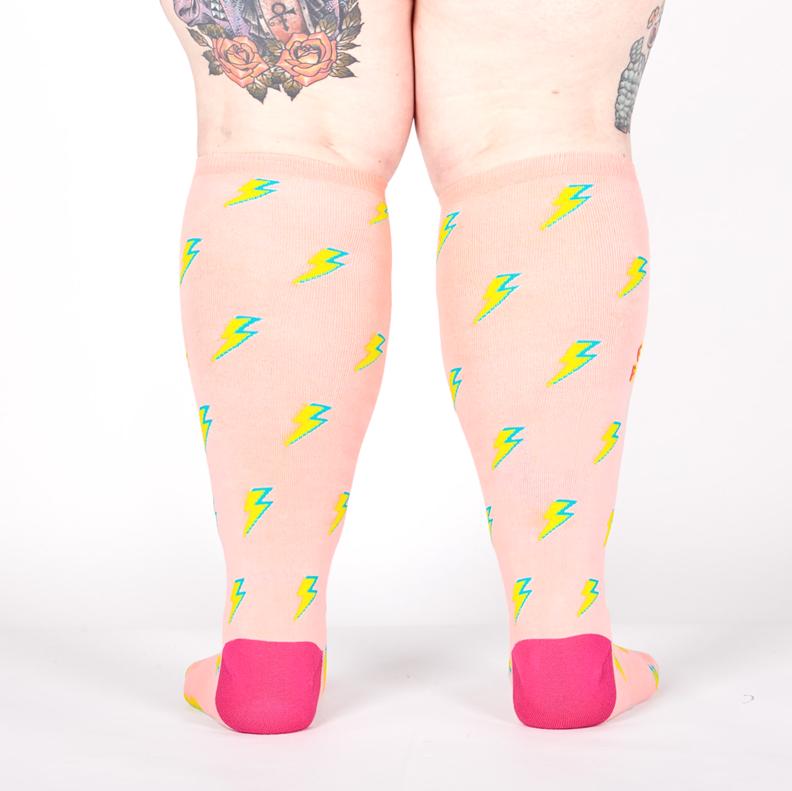 Sock It To Me  Girl Power Stretch-It Knee High Socks - Lucky Skates