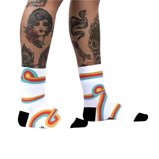 Sock It To Me Groovy Love Women's Crew Socks - Lucky Skates