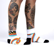 Sock It To Me Groovy Love Women's Crew Socks - Lucky Skates