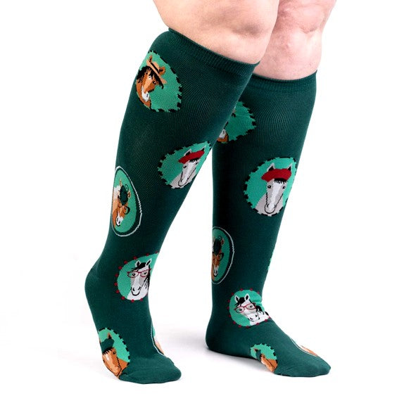 Sock It To Me Horsing Around Stretch-It Knee High Socks - Lucky Skates