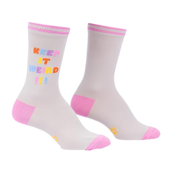 Sock It To Me Keep It Weird Womens Crew Socks - Lucky Skates