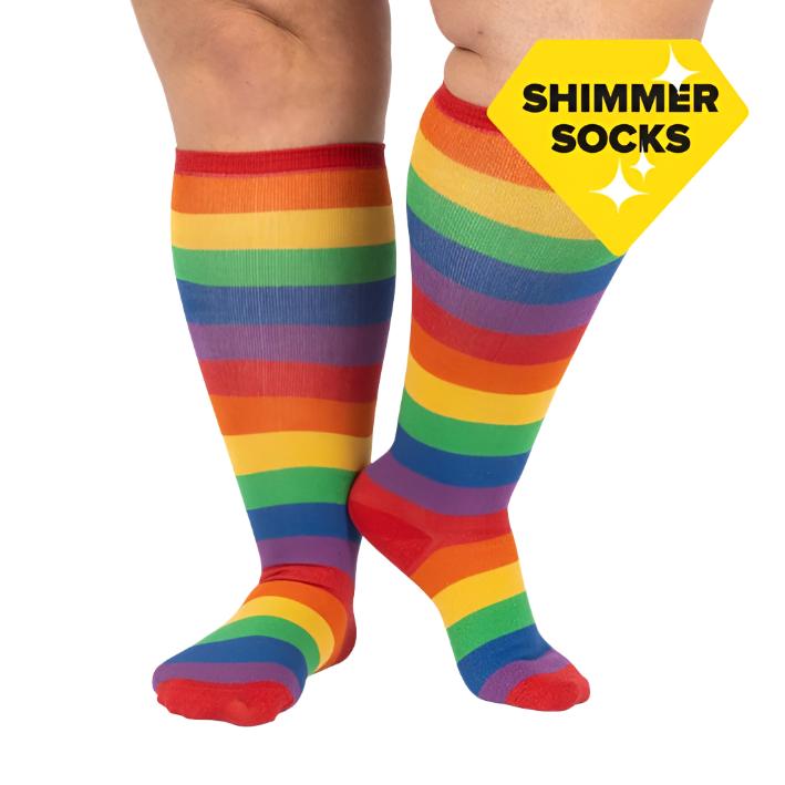 Sock It To Me  March with Pride Stretch It Knee High Socks - Lucky Skates