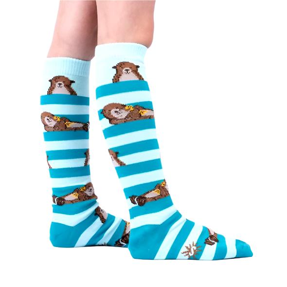 Sock It To Me My Otter Foot Junior Kids Knee High Socks - Lucky Skates