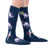 Sock It To Me I Need Space Dinosaur Youth Knee High Socks (Age 3-5) Knee High Socks - Lucky Skates 