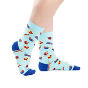 Sock It To Me Pool Party Women's Crew Socks - Lucky Skates