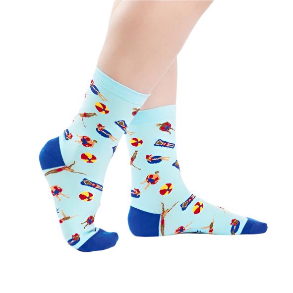 Sock It To Me Pool Party Women's Crew Socks - Lucky Skates