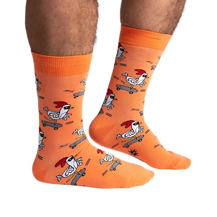 Sock It To Me Rad Chicken Mens Crew Socks Skateboard - Lucky Skates